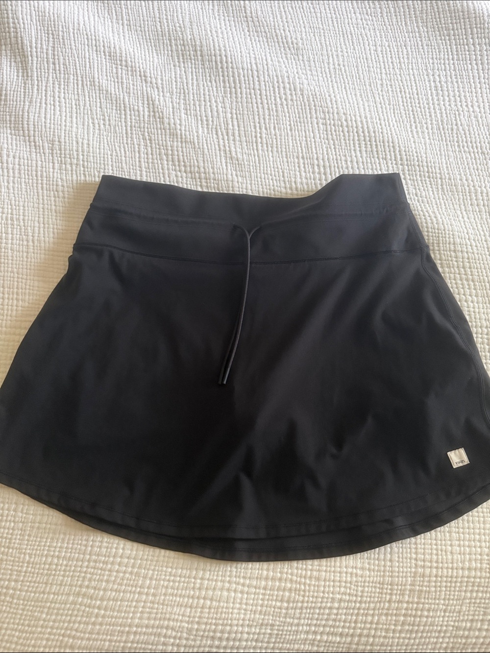Vuori Black Performance Skort with Adjustable Drawstring
